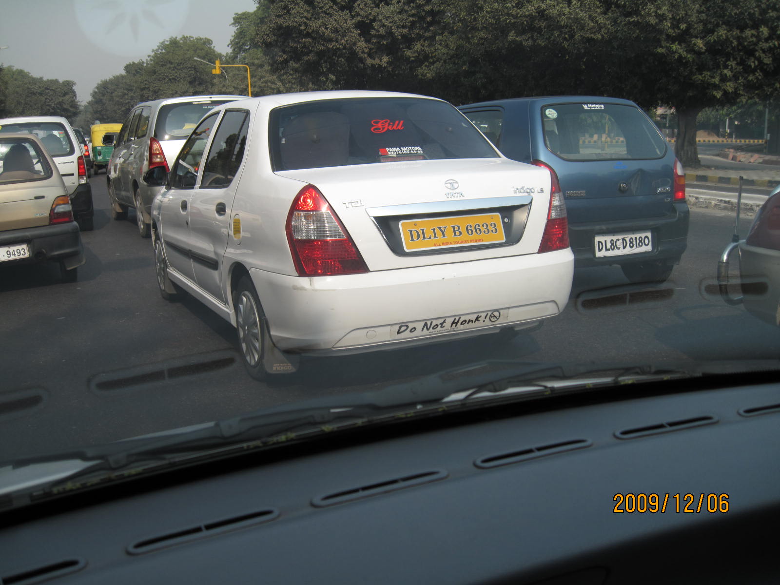 Do Not Honk Sticker, Delhi December 2009