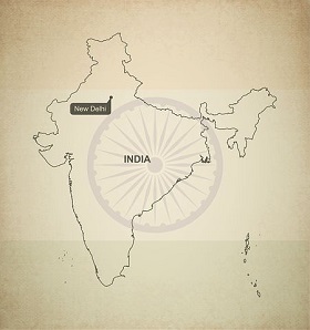 Outline of India Map