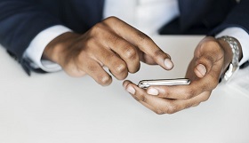 Pixabay person using a mobile phone