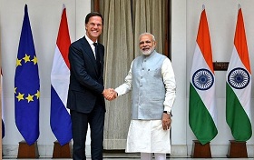 PMs Modi, Mark Rutte of Netherlands