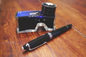 Montblanc pen and ink