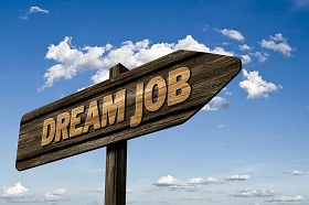 Pixabay Signpost with Dream Job written on it