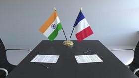 France and India Flags
