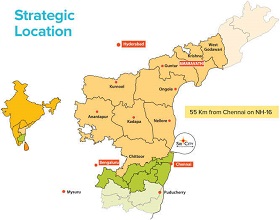 Location of Sri City in India