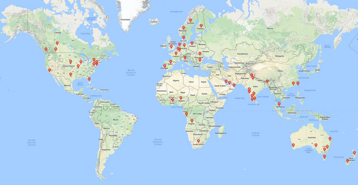 Global Sales Locations of Paul John Single Malt Whisky