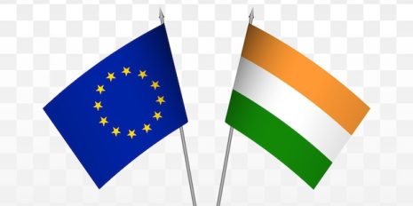 EU and India flags