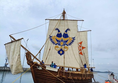 Kaundinya Wooden Sailing Ship