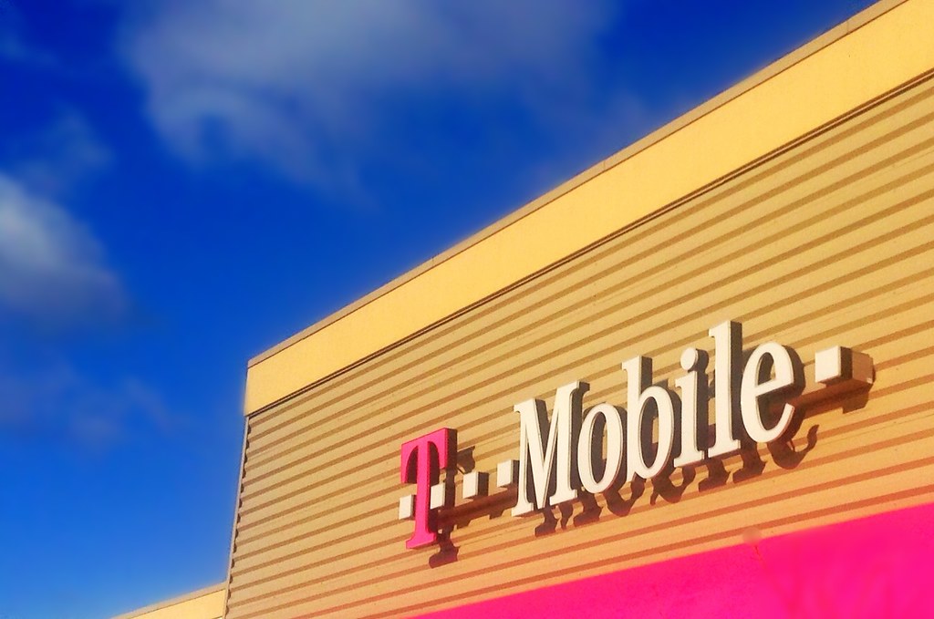 T-Mobile signage on a retail storefront